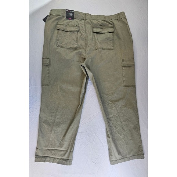 Intro ❤️The Fit Felicia Straight Leg Cargo Pants Women's Size 22W Green NWT L290 - Picture 2 of 8